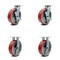 Service Caster 8 Inch Red Poly on Cast Iron Caster Set with Ball Bearings 2 Brakes 2 Rigid SCC SCC-30CS820-PUB-RS-TLB-2-R820-2 - alternate 5